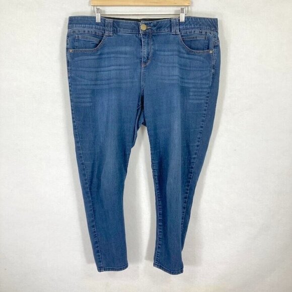 Democracy AB Tech Skinny Ankle Jeans Back To School Staple Y2K Stretch 20W - Picture 4 of 11